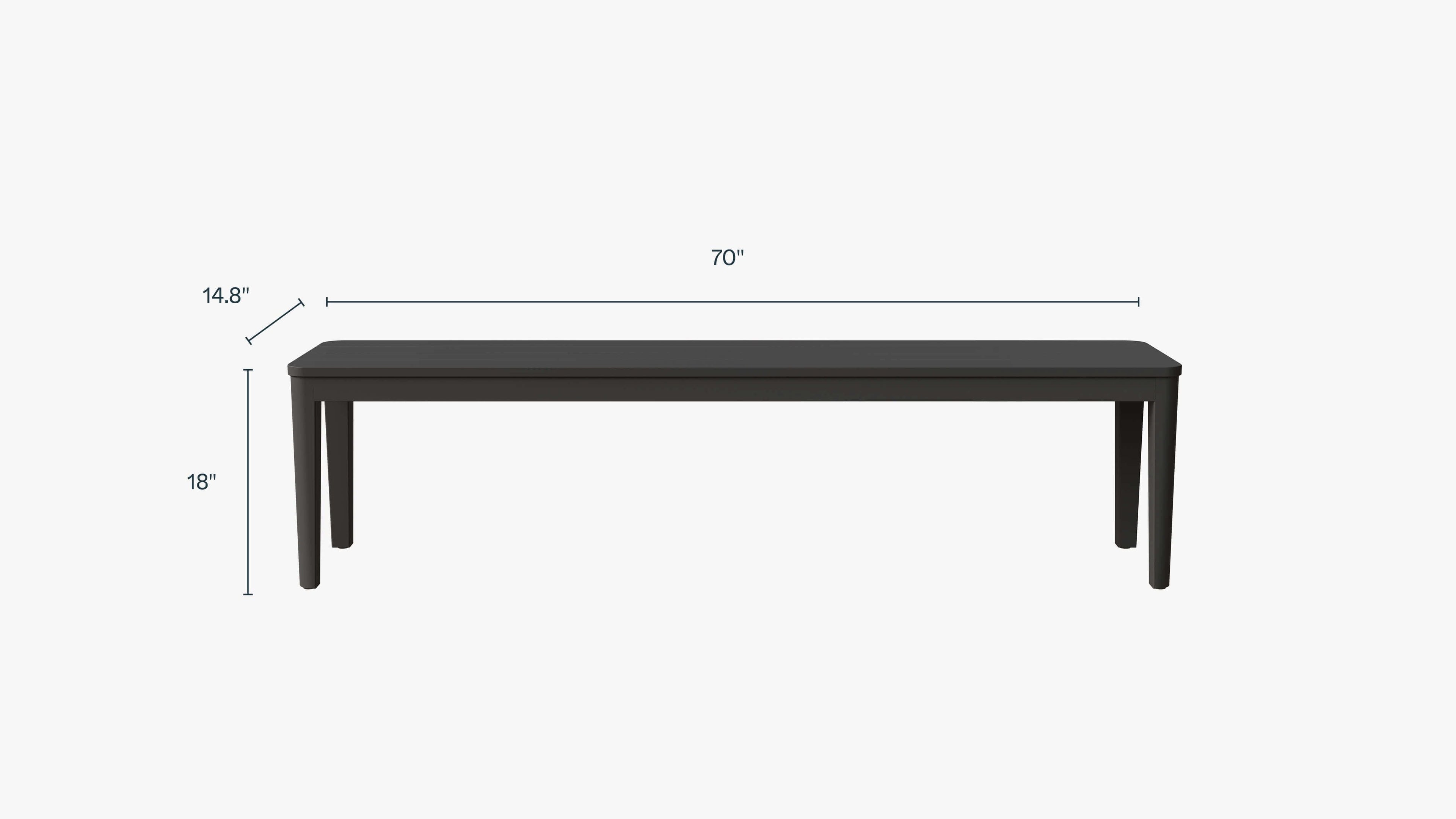 Banc de salle à manger d'extérieur en aluminium
