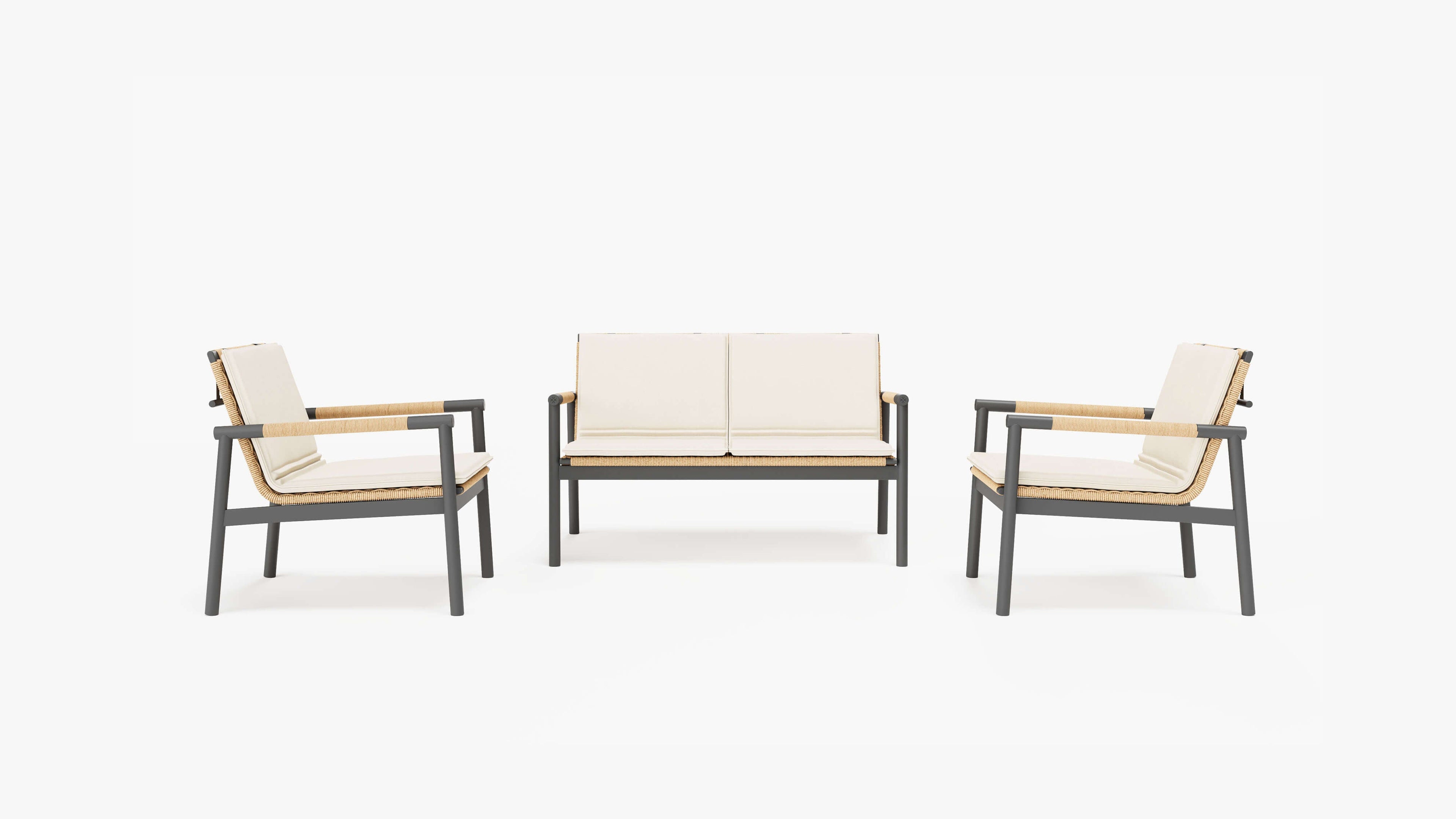 Coussins pour canapé deux places et ensemble de conversation Flex