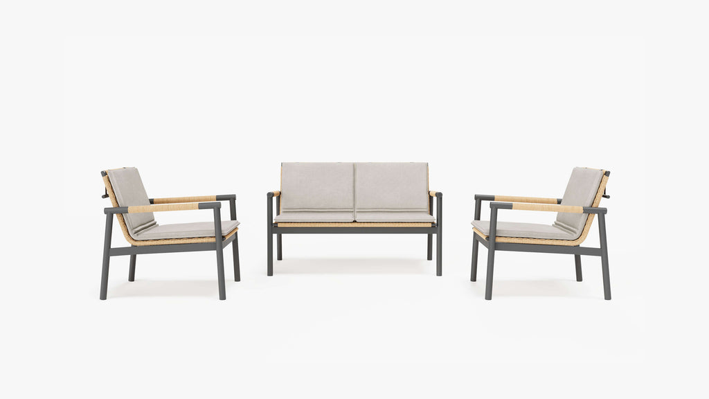 Coussins pour canapé deux places et ensemble de conversation Flex