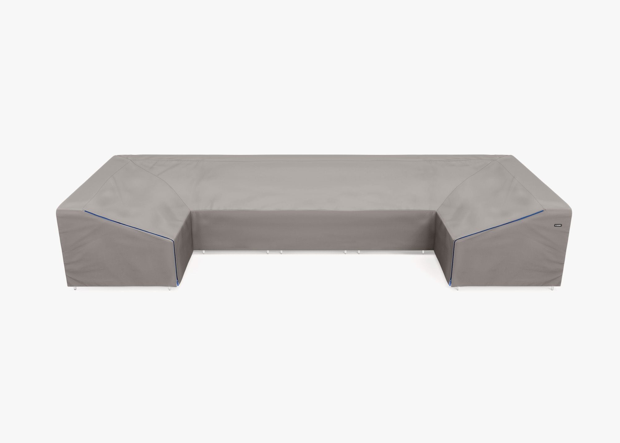 Housse pour canapé d'angle en osier en forme de U - 7 places