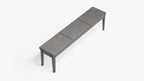 Coussin de banc de jardin en aluminium