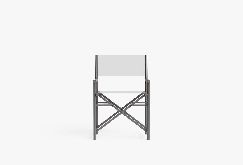 Chaise de directeur de salle à manger extérieure en aluminium