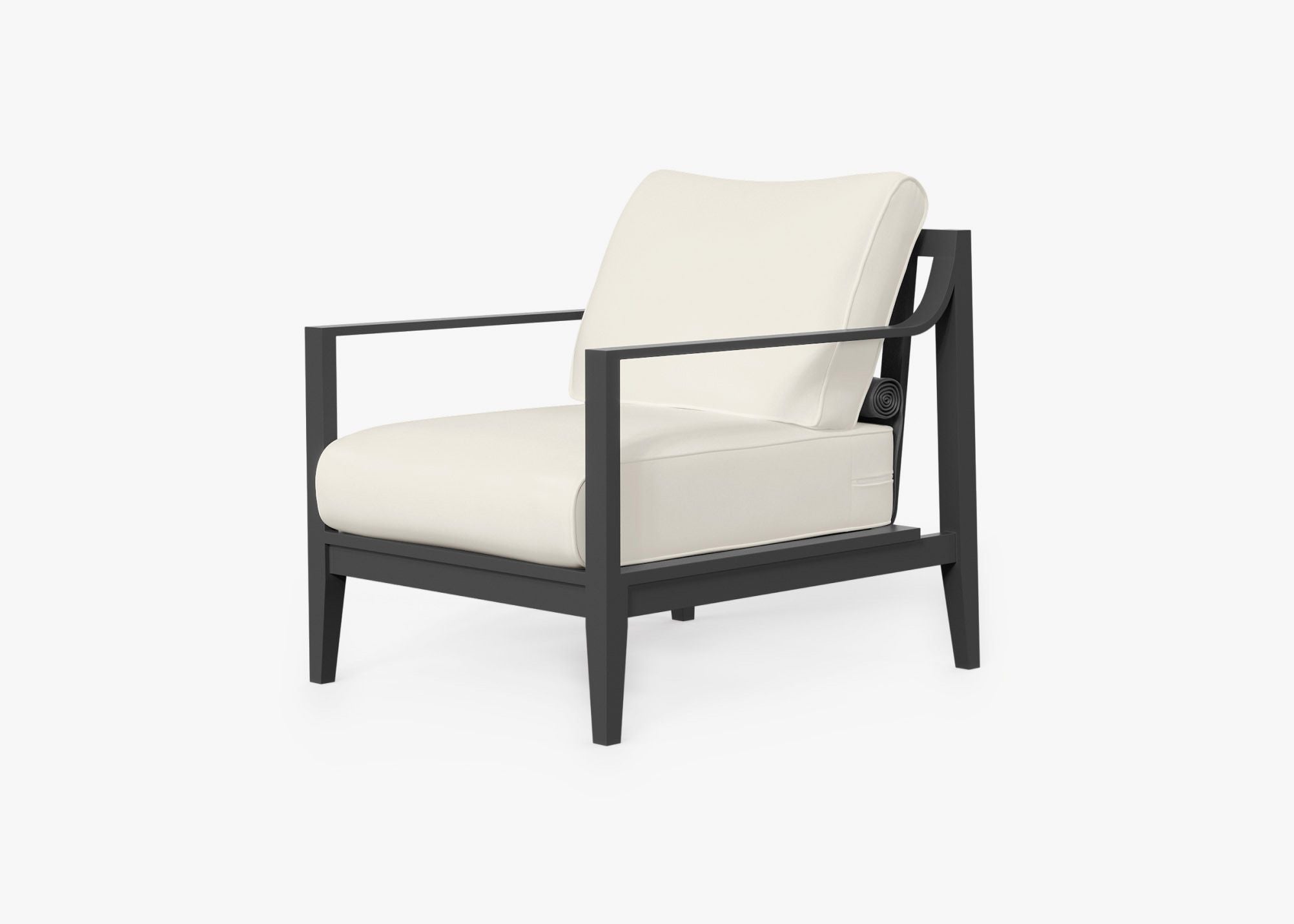 Fauteuil d'extérieur en aluminium anthracite