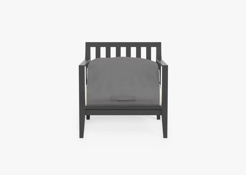 Fauteuil d'extérieur en aluminium anthracite