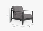 Fauteuil d'extérieur en aluminium anthracite