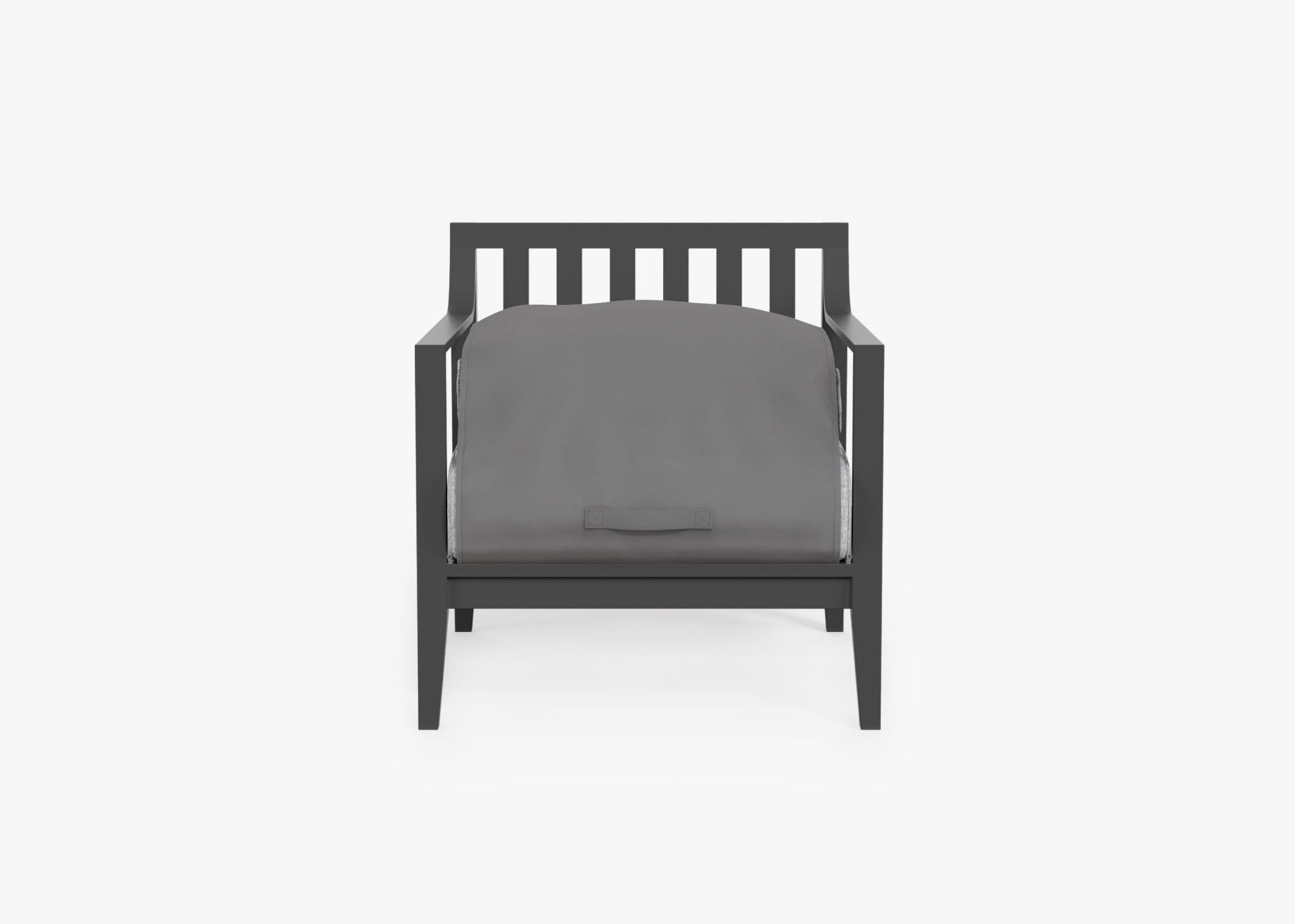 Fauteuil d'extérieur en aluminium anthracite
