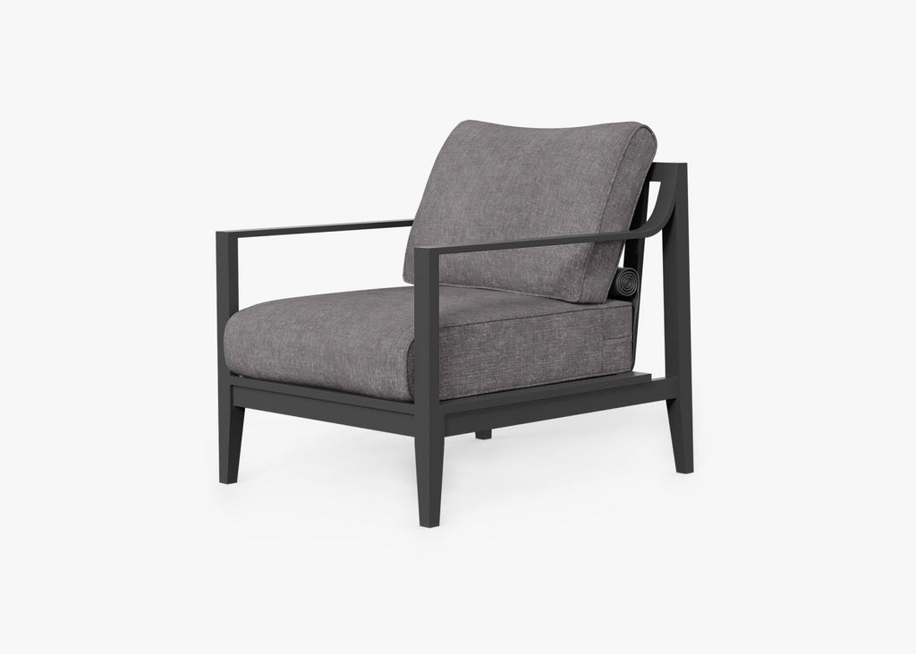 Fauteuil d'extérieur en aluminium anthracite