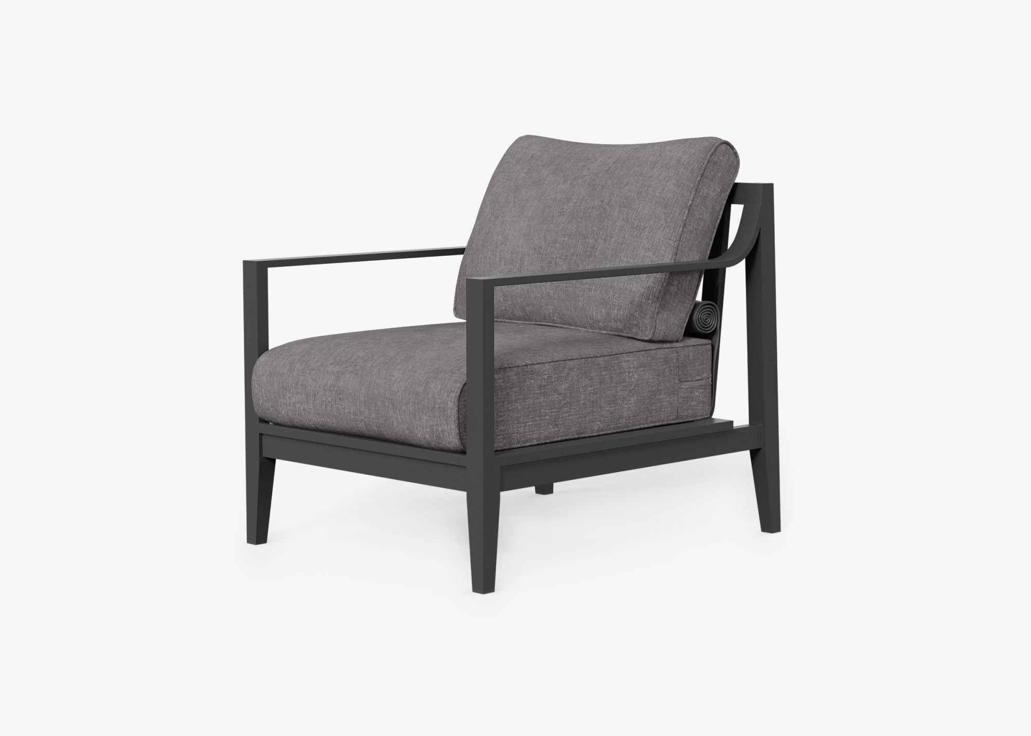 Fauteuil d'extérieur en aluminium anthracite