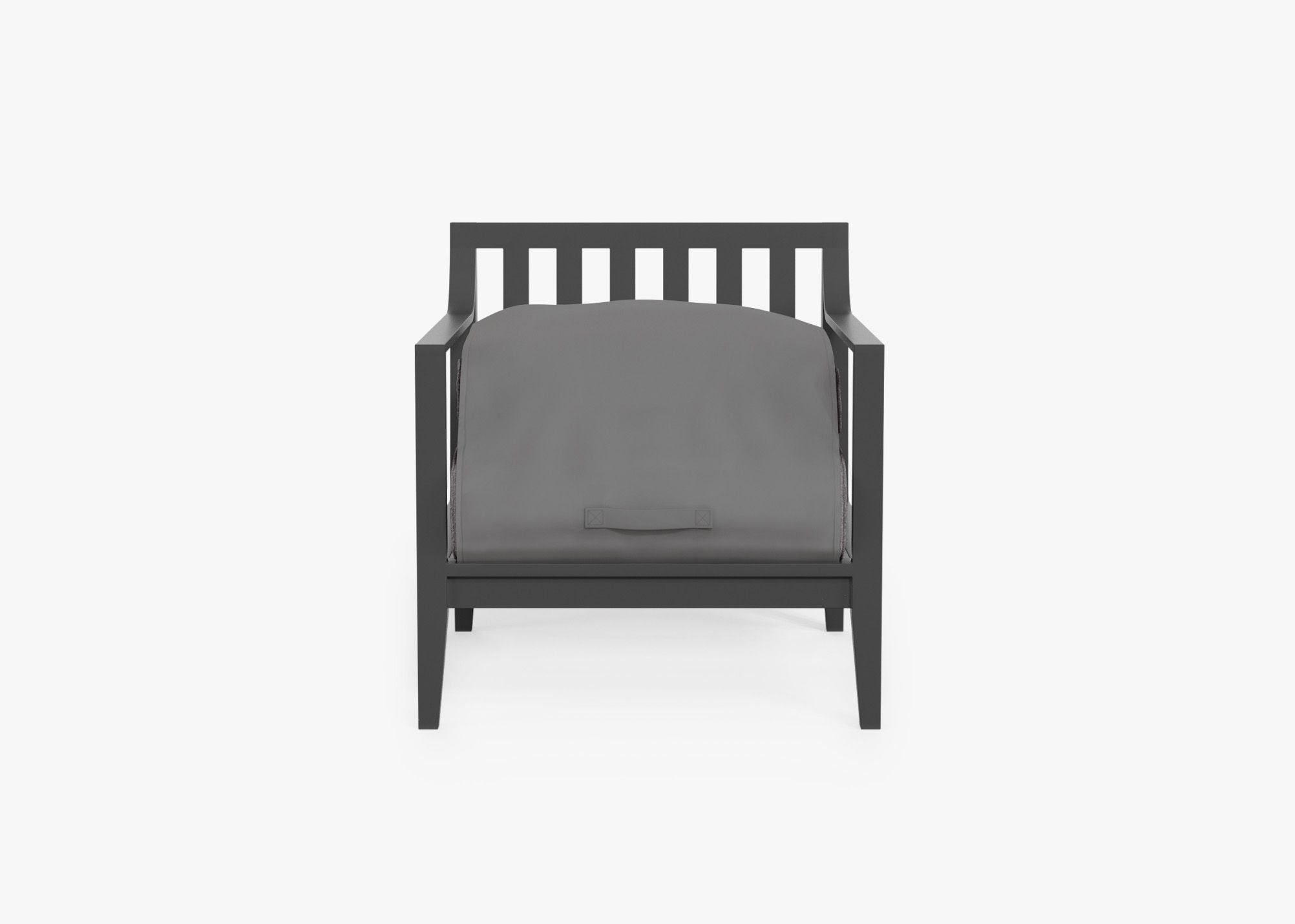 Fauteuil d'extérieur en aluminium anthracite