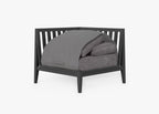 Chaise d'angle d'extérieur en aluminium anthracite - Droite