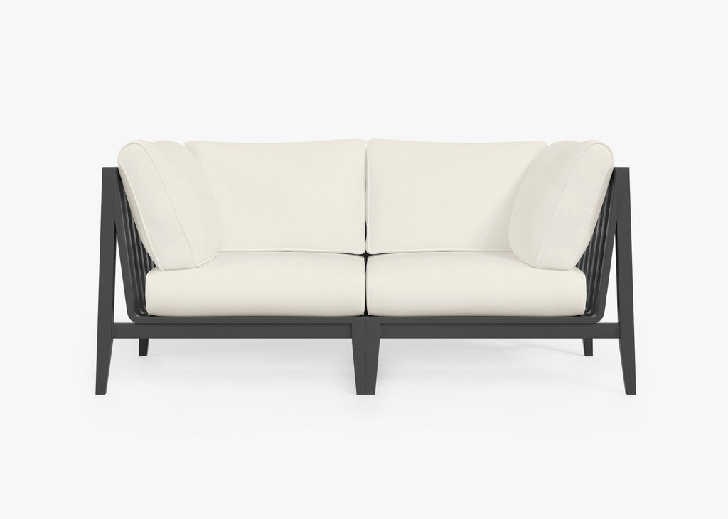 Canapé deux places d'extérieur en aluminium anthracite (Expérience extérieure)