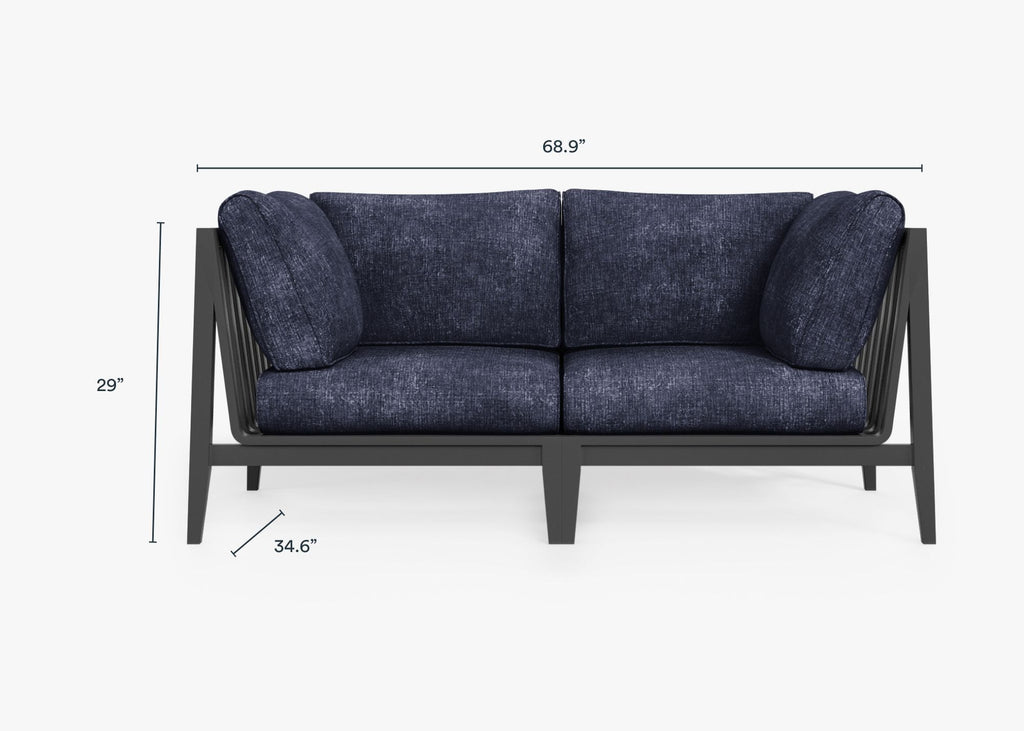 Canapé deux places d'extérieur en aluminium anthracite (Expérience extérieure)