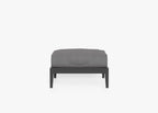 Pouf d'extérieur multifonctionnel en aluminium anthracite