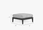 Pouf d'extérieur multifonctionnel en aluminium anthracite