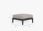 Pouf d'extérieur multifonctionnel en aluminium anthracite
