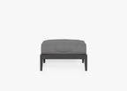 Pouf d'extérieur multifonctionnel en aluminium anthracite