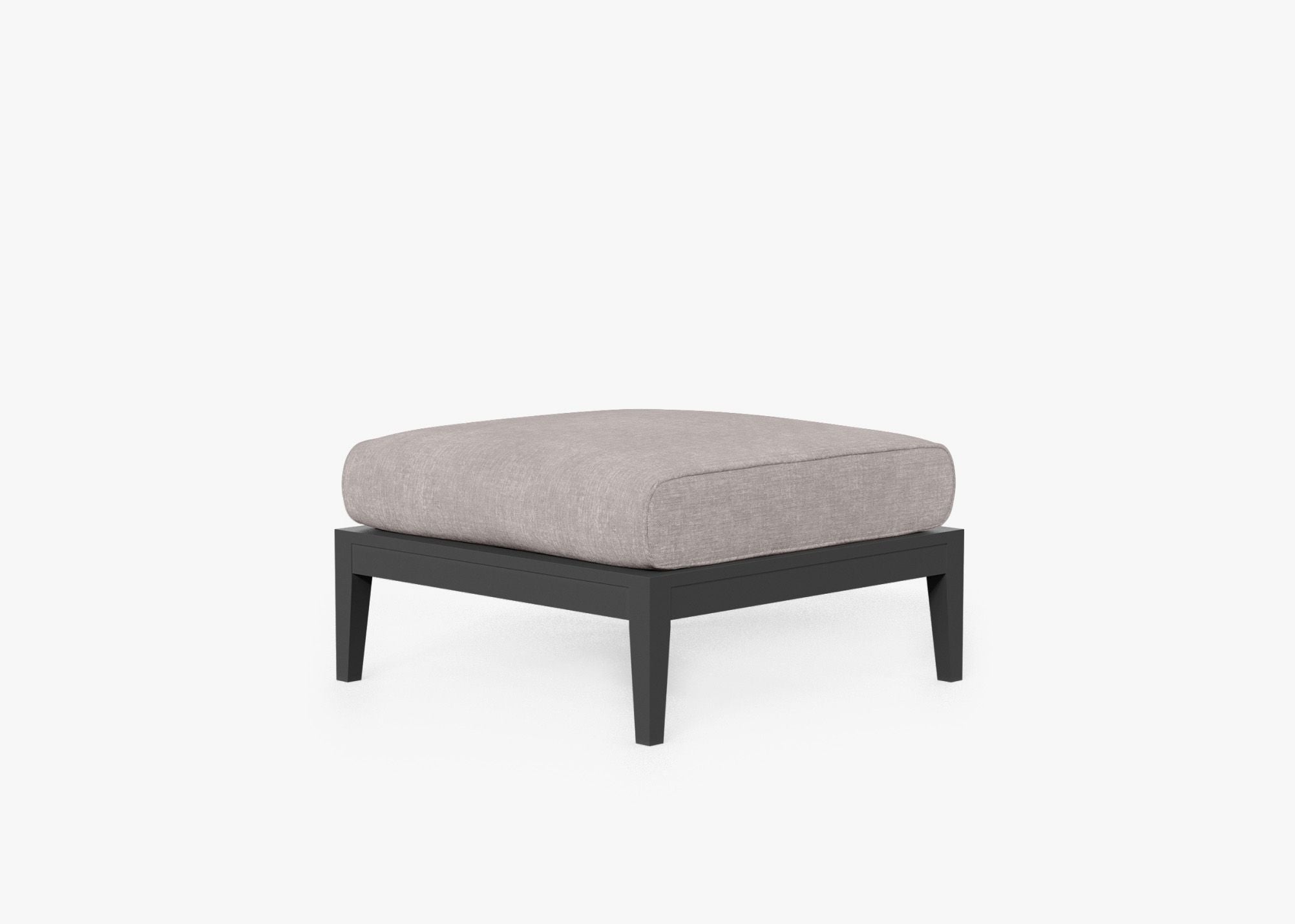 Pouf d'extérieur multifonctionnel en aluminium anthracite