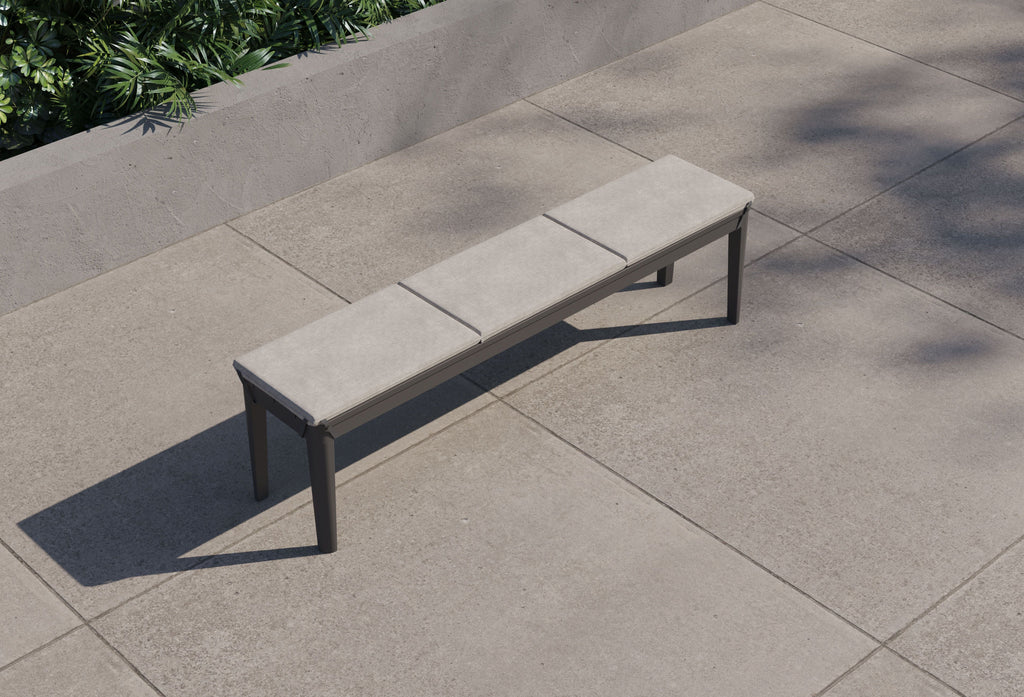 Coussin de banc de jardin en aluminium