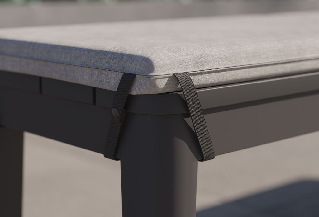 Coussin de banc de jardin en aluminium