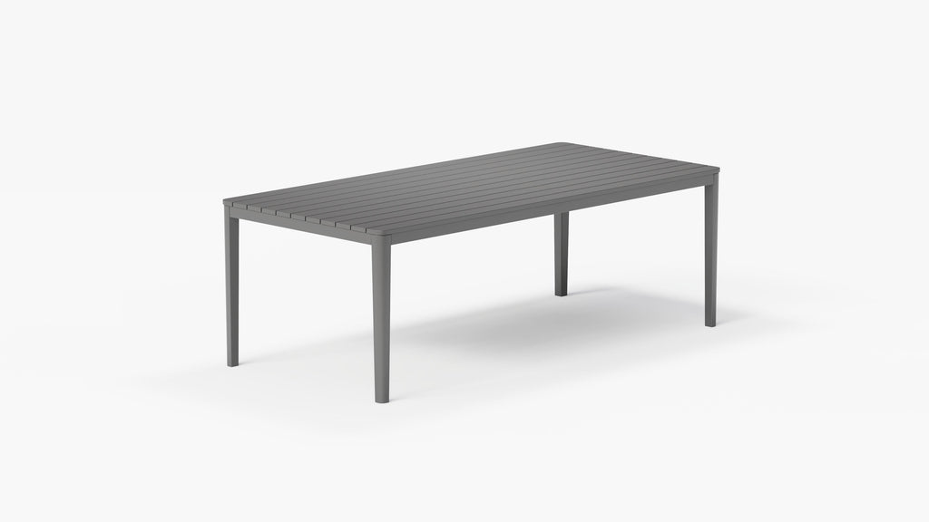 Table de salle à manger rectangulaire d'extérieur en aluminium