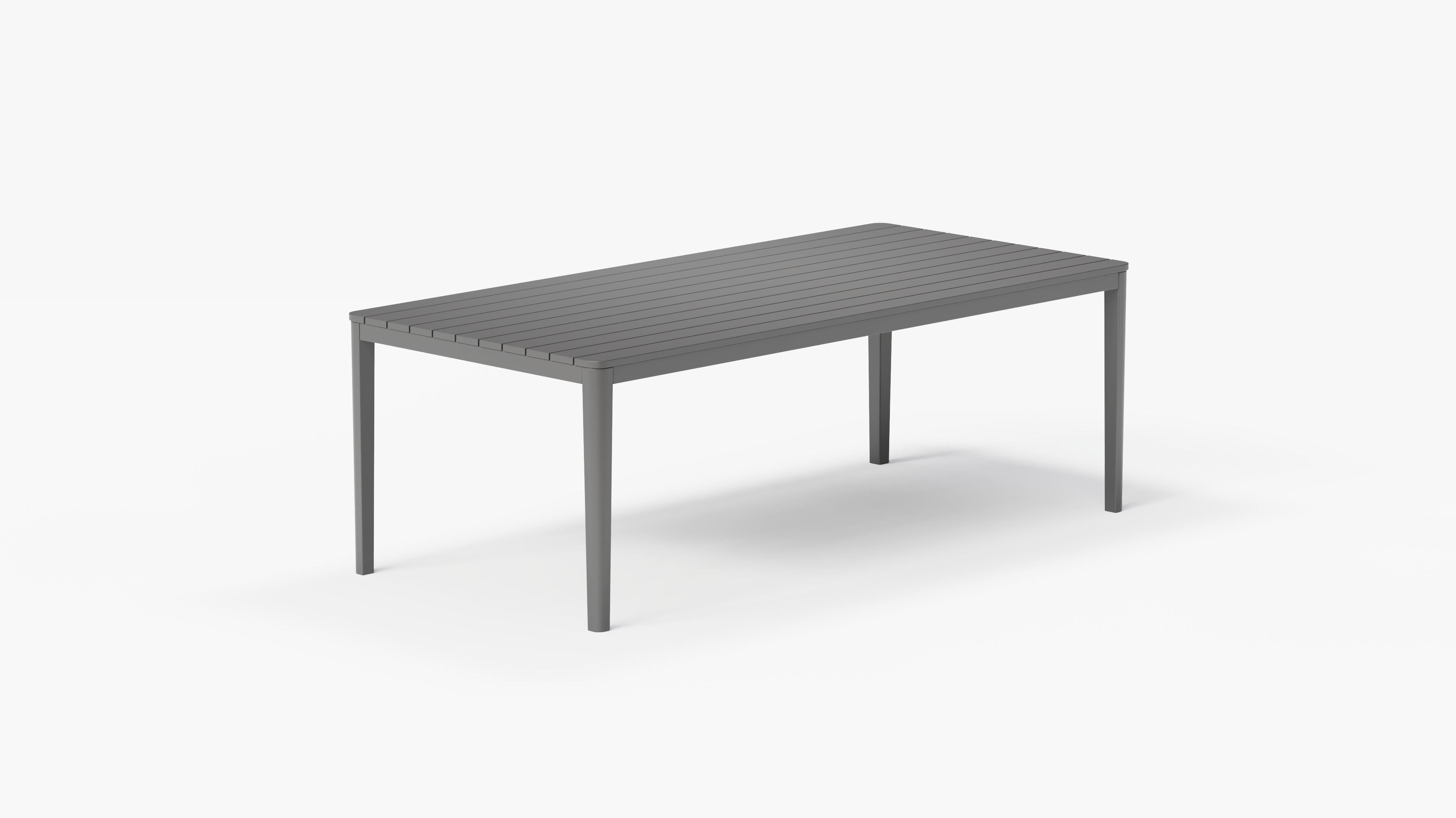 Table de salle à manger rectangulaire d'extérieur en aluminium