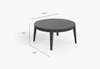Table basse d'extérieur ronde en aluminium -