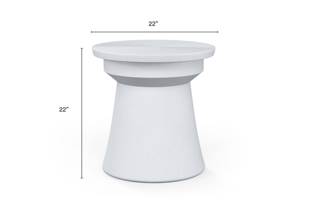 Table d'appoint d'extérieur en béton - Classique
