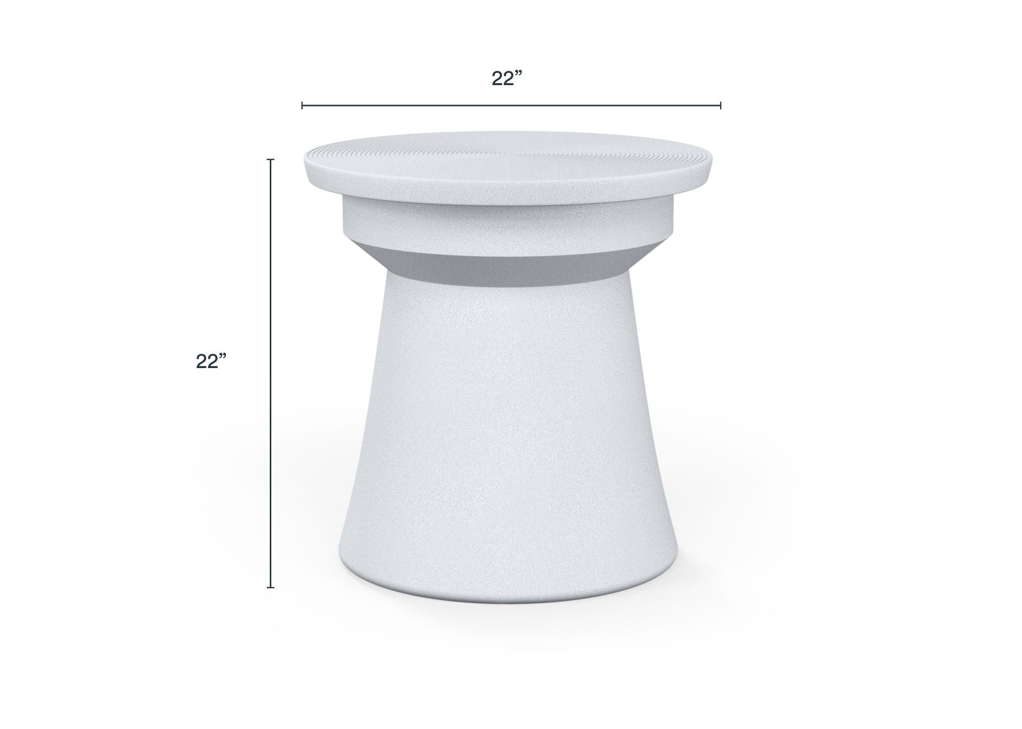 Table d'appoint d'extérieur en béton - Classique