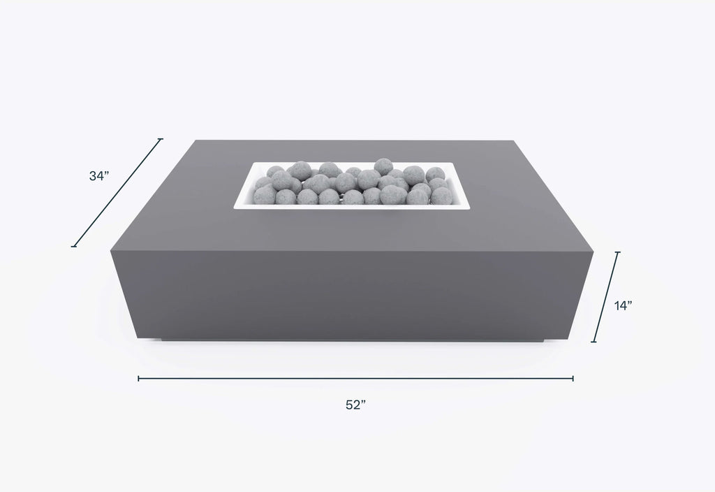 Ensemble table et foyer en béton rectangulaire pour la cuisine