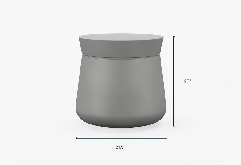 Table d'appoint d'extérieur ronde en béton