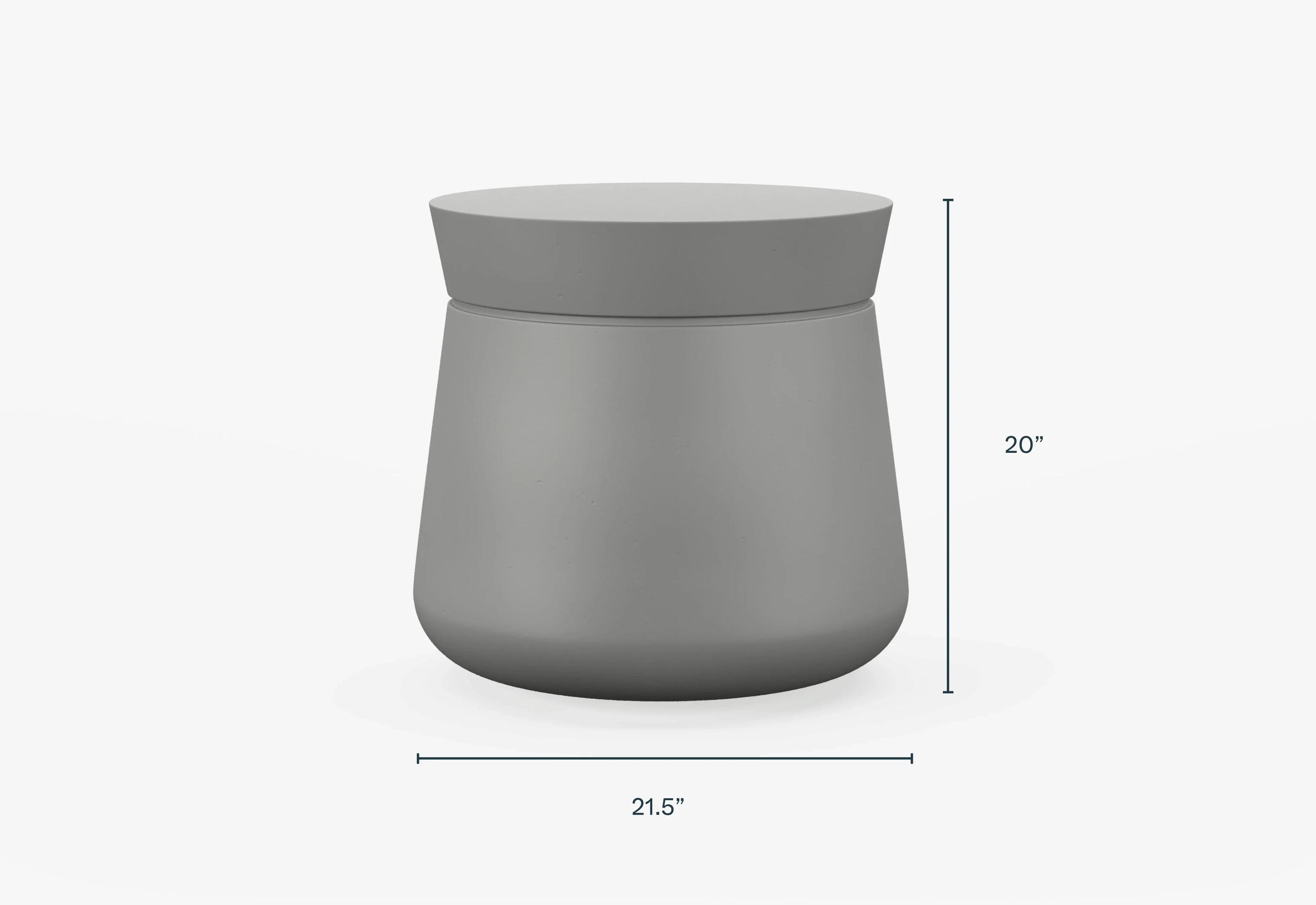 Table d'appoint d'extérieur ronde en béton