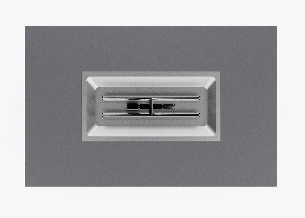 Ensemble de cuisine avec table et foyer en béton + housse pour bouteille de propane - Rectangulaire