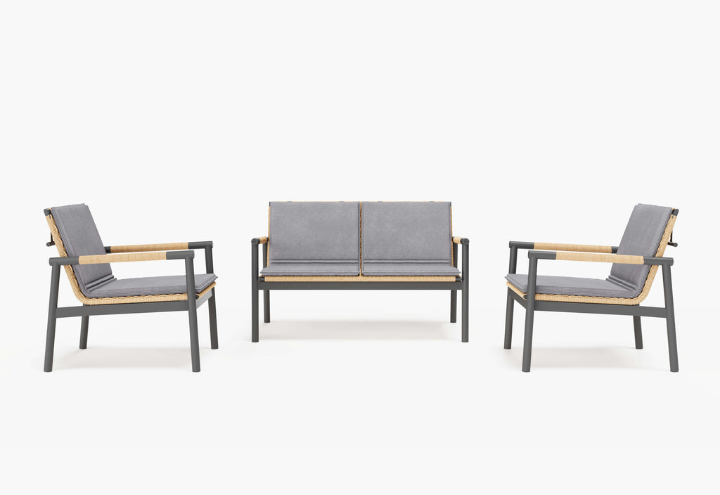 Coussins pour canapé deux places et ensemble de conversation Flex