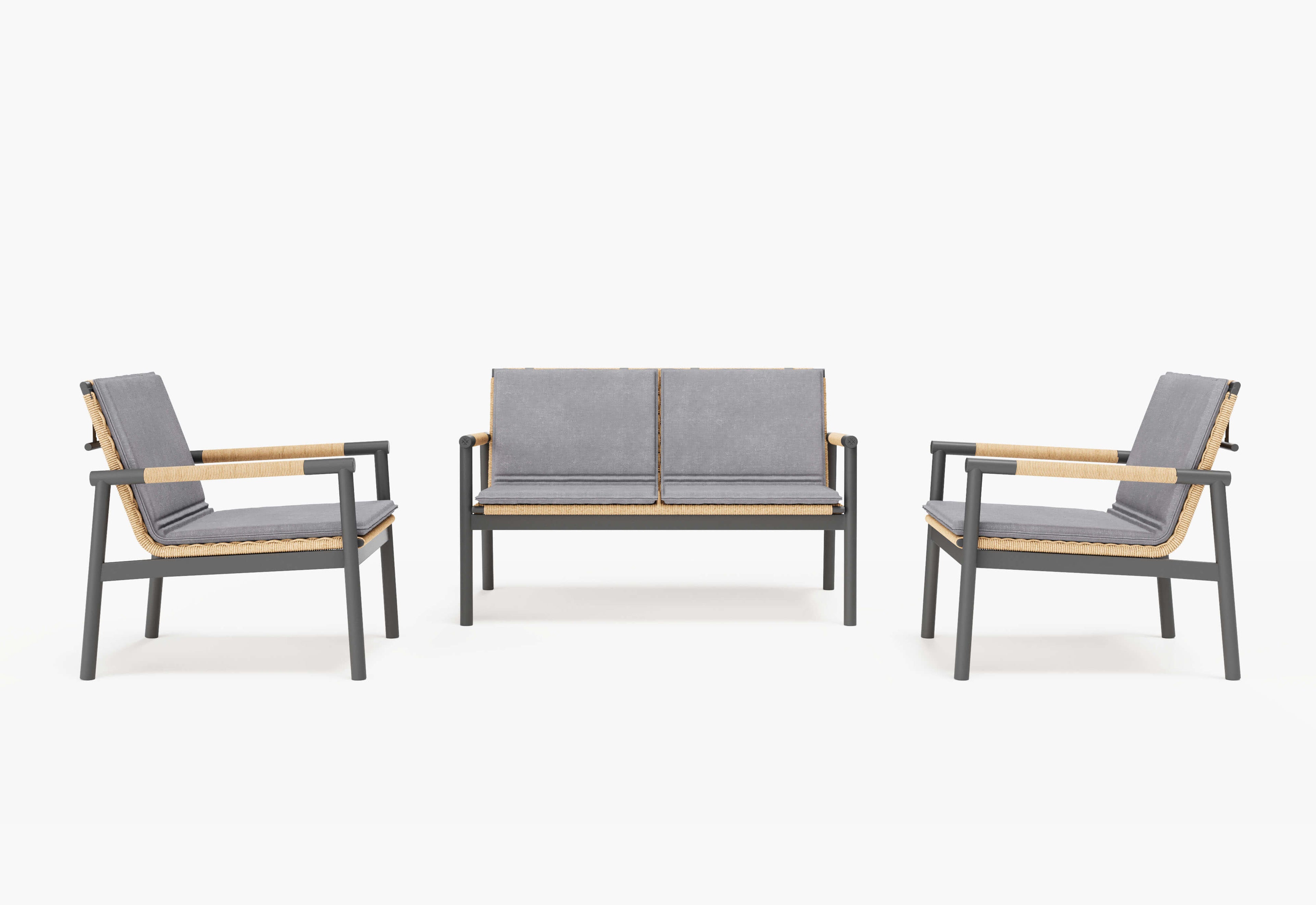 Coussins pour canapé deux places et ensemble de conversation Flex