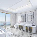 Miroir mural glamour avec accents de cristal et diamants