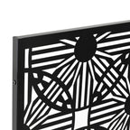 Paravent de confidentialité à 3 panneaux galvanisé à motifs floraux de 6 pieds de Glitzhome