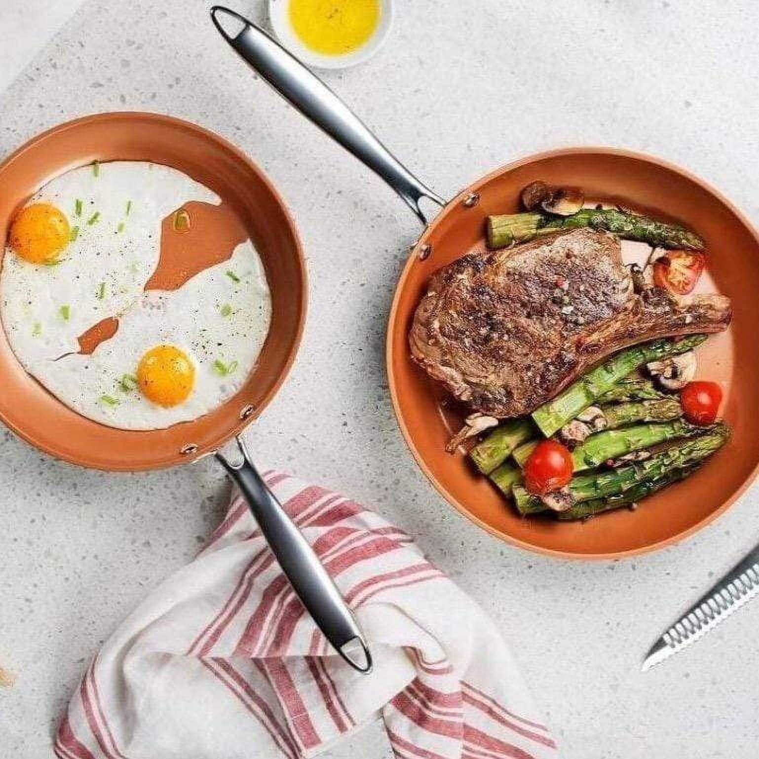 Ensemble de 3 poêles antiadhésives anodisées dures Gotham Steel Pro - 8'', 10'' et 12''