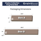 Lit plateforme en bois massif de style shaker avec meubles en bois de grain