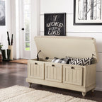 Banc de rangement Granger avec coussin d'assise en lin par iNSPIRE Q Classic
