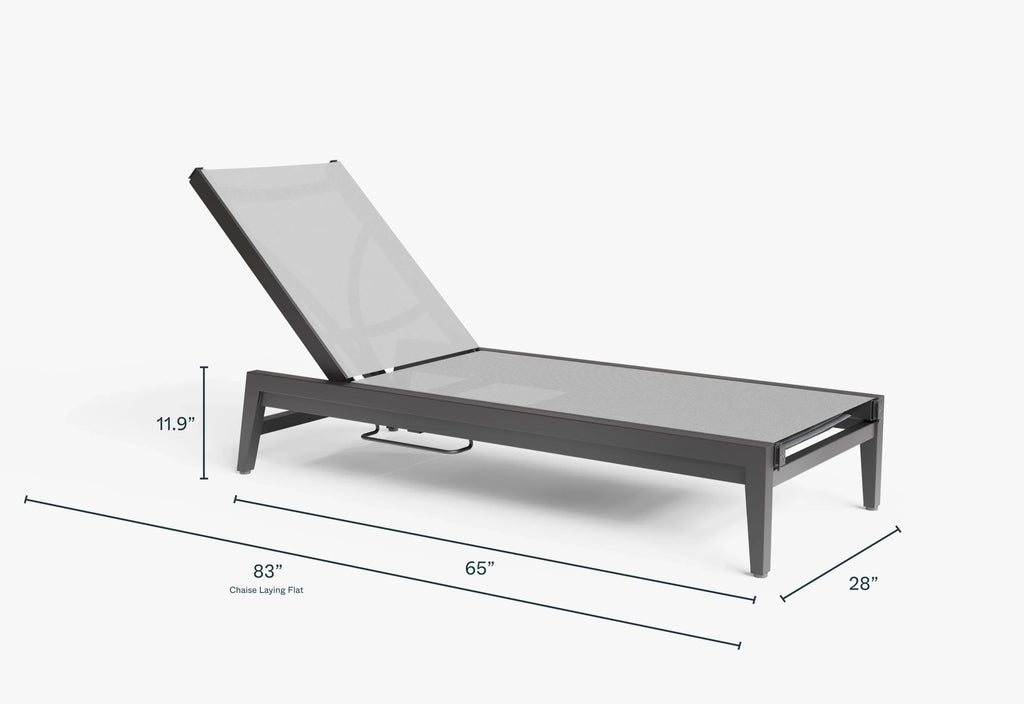 Chaise longue d'extérieur Infinity en aluminium
