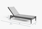 Chaise longue d'extérieur Infinity en aluminium, lot de 2