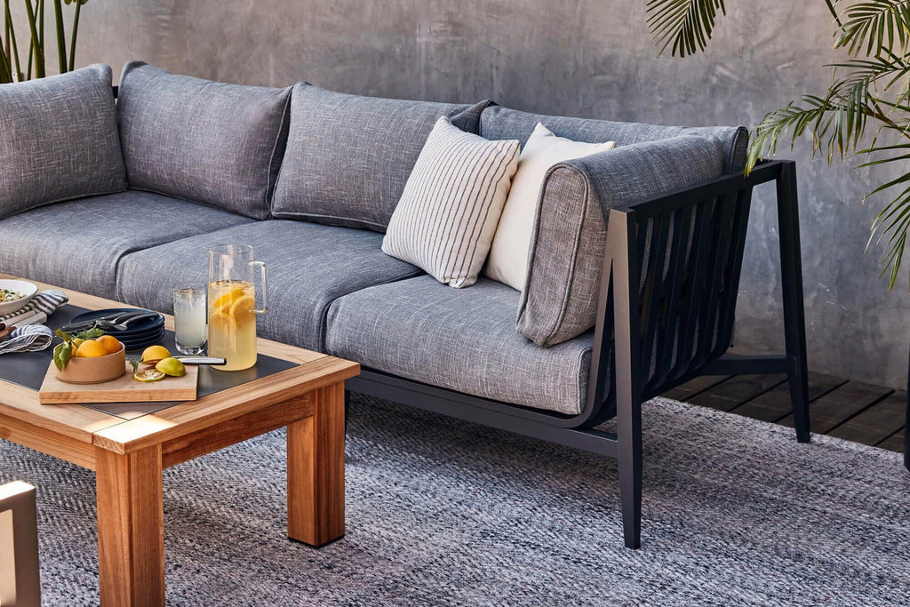 Fauteuil d'extérieur en aluminium anthracite