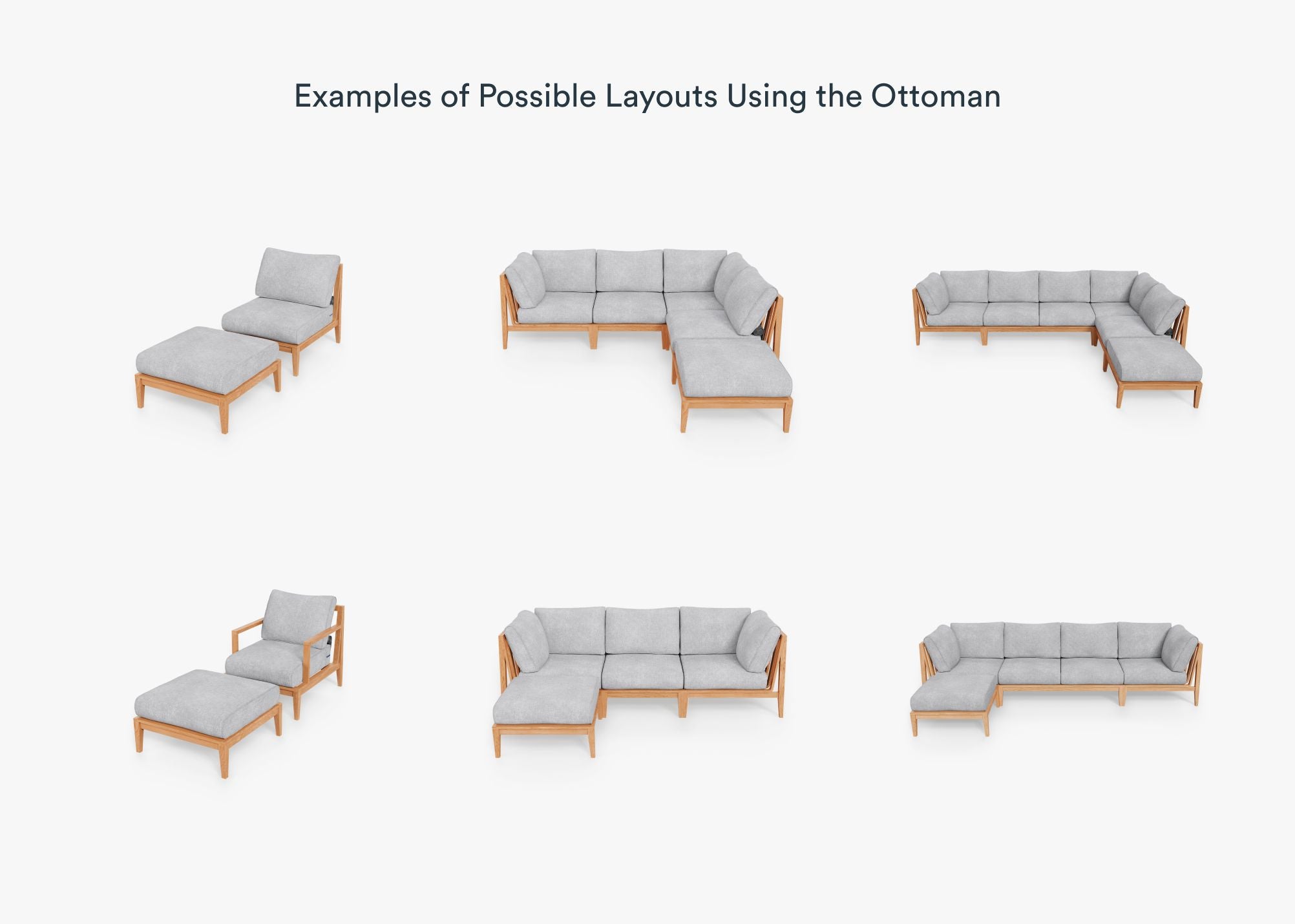 Pouf d'extérieur en teck (Expérience extérieure)