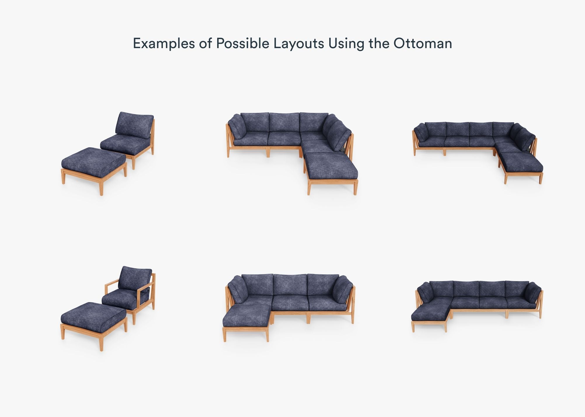 Pouf multifonctionnel d'extérieur en teck
