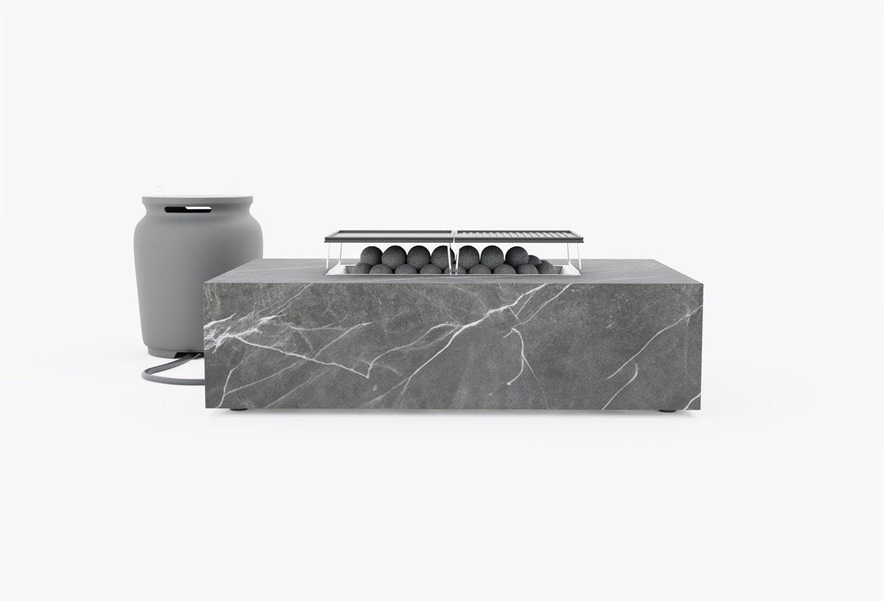 Ensemble de cuisson pour foyer OuterStone + housse pour bouteille de propane - Rectangulaire
