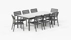 Table de salle à manger d'extérieur OuterStone + 8 chaises de salle à manger sans accoudoirs 595
