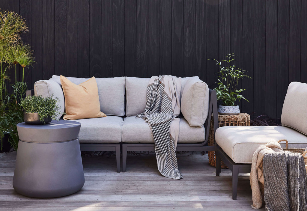 Table d'appoint d'extérieur ronde en béton