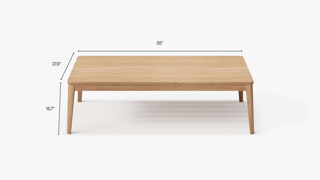 Table basse d'extérieur en teck - Pieds fuselés