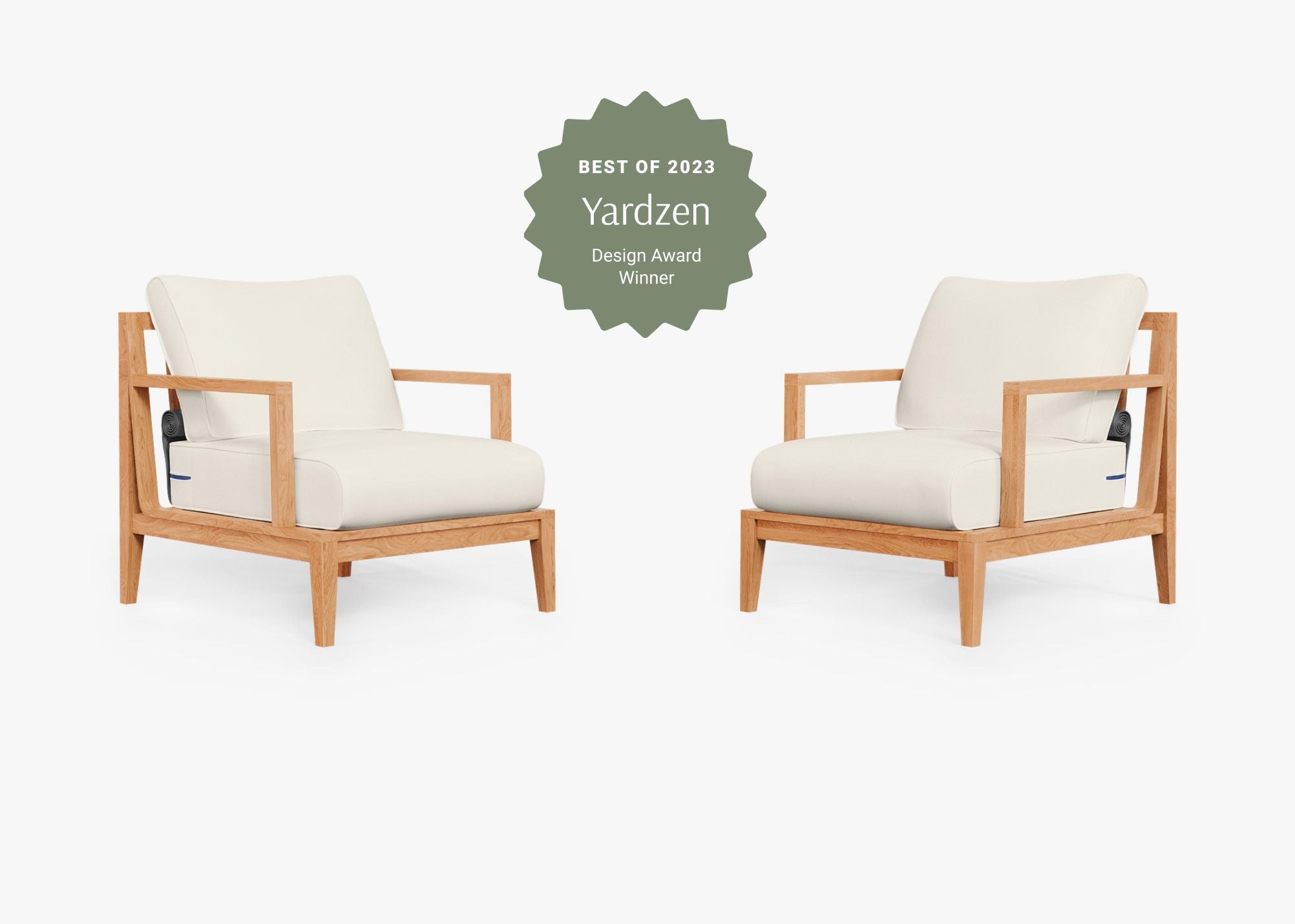 Ensemble de conversation avec fauteuil d'extérieur en teck