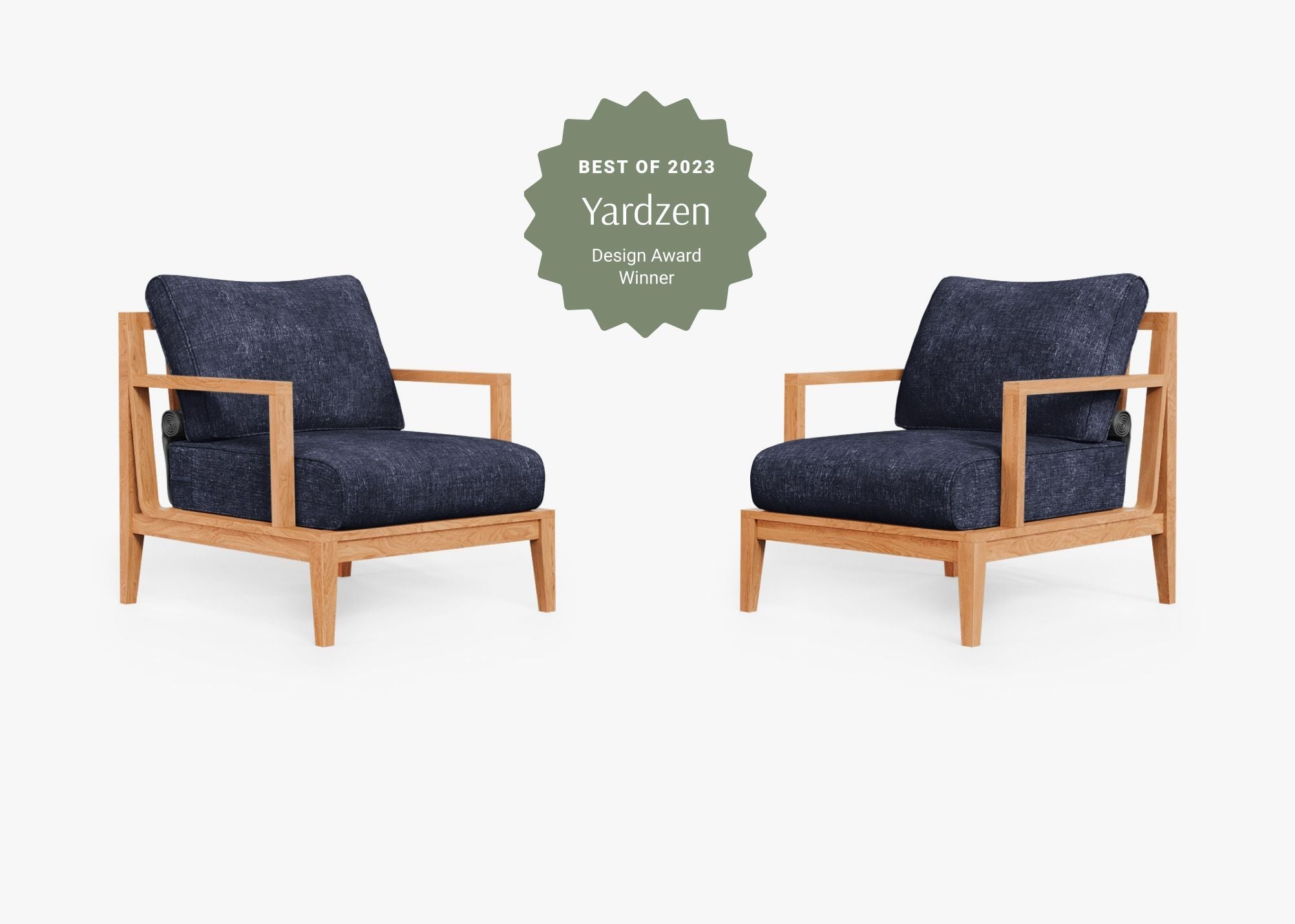 Ensemble de conversation avec fauteuil d'extérieur en teck